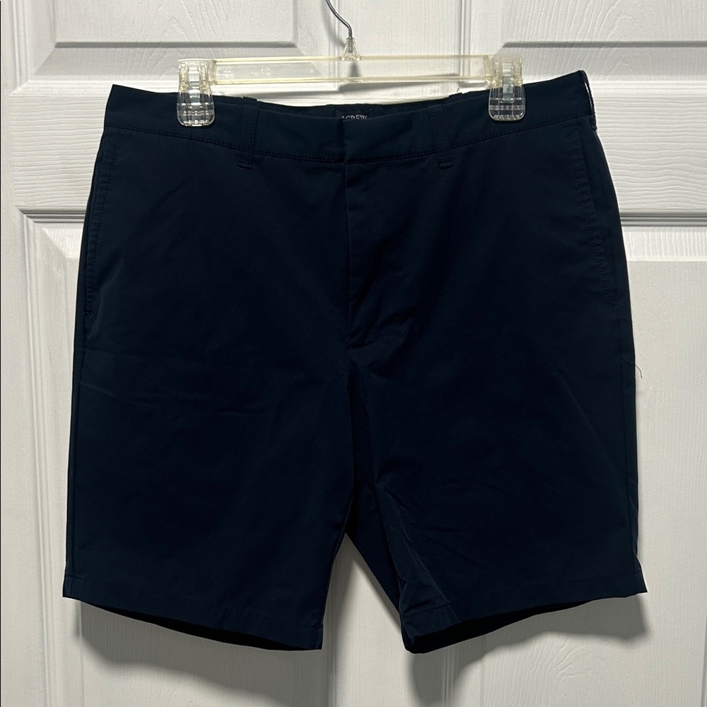 J. Crew Men's Dark Blue Flat Front Shorts